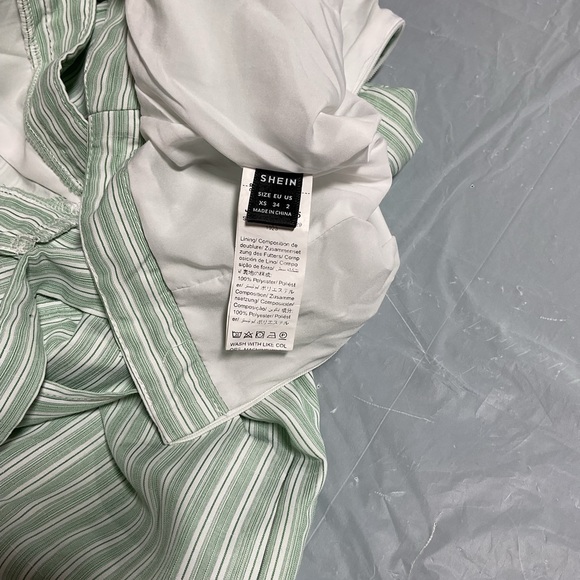 SHEIN Mint Striped Wide Leg Jumpsuit - Picture 5 of 11